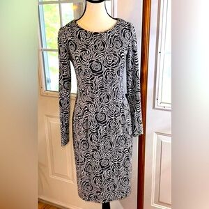 Betsey Johnson Black & White Rose Dress